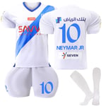 23-24 Al-Hilal Saudi FC Borta Fotbollströja Barn Nr 10 Neymar away 10-11years