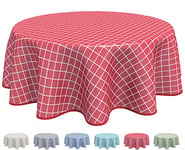 Home Direct Nappe Toile cirée PVC Ronde 160 cm Rouge