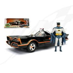 FR- Jada Toys BATMOBILE 1966 WITH FIGURE BATMAN + ROBIN 1:24 - JADA98259