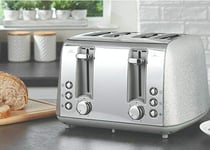 Paradise-HOMESTORE Gorgeous Four Slice Sparkle Silver Toaster (Beautify Your Kitchen))