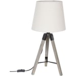 Atmosphera Créateur D'intérieur - Lampe en bois trépied Runo - h. 58 cm