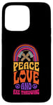 iPhone 15 Pro Max Peace Love And Axe Throwing Bohemian Rainbow Case