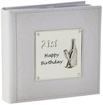 Joe Davies Deluxe Happy 21st Birthday Celebration Album 77983, White, Photo Size 6x4