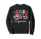 One Jolly Flight Test Engineer Christmas Groovy Retro Sweatshirt