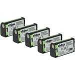 vhbw 5x Batterie compatible avec Sennheiser SK 500 G3, SKM 2020-D-U2, SK 500 G2, SK 300 G3 casque audio, écouteurs sans fil (1500mAh, 2,4V, NiMH)