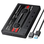 ORICO 2,5'' Boîtier Disque Dur USB3.0 vers SATA, Tape-Retro Boîtier pour Disque Dur Externe pour Disque Dur SSD de 7/9,5 mm, Supporte UASP et Une Capacité Jusqu'à 6TB, Noir(2580U3-V1-BK)