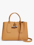 Longchamp Le Roseau Medium Leather Top Handle Bag