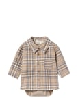 Lil'Atelier Nbmdamien Ls Boxy Body Shirt Lil Beige