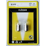 Glödlampa flosser - 12v bulb r10w ba15s 10pk