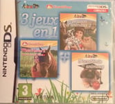 3 Jeux En 1 : Mon Haras 2 / Ma Pension D'animaux 2 / L'academie Des Animaux Nintendo Ds