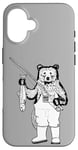 iPhone 16 Bear Fisher Holding its Latest Catch, Angler Angling Fishing Case