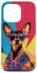 Coque pour iPhone 13 Pro Pop-Art Miniature Pinscher Fashion Cute Colorful Pop Art