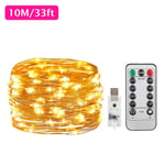 Christmas Fairy Lights Warm White 10M 100LED 1PC