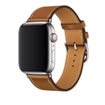 Apple Watch Series 10 42mm Armband i äkta läder, cognac