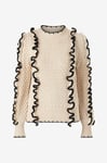 Object - Tröja objYaa L/S Knit Pullover - Beige