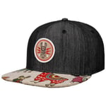 Djinns Lama Linen Casquette snapback en maille filet, Rev. Noir, taille unique