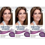 Clairol Nice'n Easy Semi-Permanent Hair Dye No Ammonia 755 Light Brown x 3 