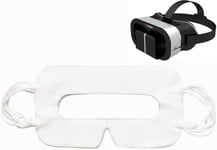 Lot de 100 Couvre-Visages VR jetables Blancs Housses de Coussinets VR sanitaires compatibles avec HTC Vive/PS VR/Gear VR