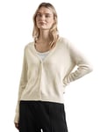 Street One A253824 LTD QR_Short Cardigan, Blanc crème mélangé, 40 Femme