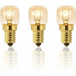 3-pack 25W dimbar ugnslampa, E14 T22, 25W glödlampa, H