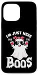 Coque pour iPhone 13 Pro Max Mignon et drôle Halloween I'm Just Here For The Boos Women Ghost