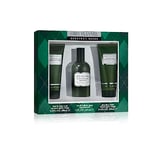 Geoffrey Beene, Coffret Trio Grey Flannel Eau de Toilette Vaporisateur pour Homme, Après-Rasage, Gel Douche, Senteur Boisée et Orientale, Parfum Chypré Vert Unique, Coffret 3 pièces