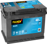 FULMEN - Batterie voiture Start & Stop 12V 60AH 680A (n°FK600) - Réf. 404628