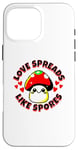 iPhone 16 Pro Max Love Spreads Like Spores Cute Funny Kawaii Mushroom Case