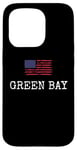 iPhone 15 Pro Green Bay City USA Flag State Travel US America Women Men Case