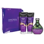 John Frieda Frizz Ease Miraculous Recovery Gift Set - Shampoo, Conditioner & Miracle Drops. Anti-Frizz Haircare Bundle for Dry, Distressed Hair