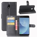 Galaxy J5 Pro/J5 2017      Pu Wallet Case    [Black]