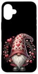 iPhone 16 Plus Love Gnome Valentines Day Wreath For Her With Cute Hearts Case