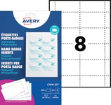 Avery Name Badges Laser-printable Refill Kit 8 per Card Ref L7418 [ 25 Sheets]