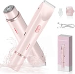 2 in 1 Electric Lady Shaver for Women, Painless Womens Razor Bikini Trimmer, Wet