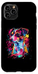 Coque pour iPhone 11 Pro Les amoureux du pop art coloré Jack Russell Terrier