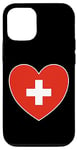 Coque pour iPhone 12/12 Pro I Heart Switzerland – Fun Swiss Flag Heart