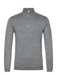 Onswyler Life Reg 14 Half Zip Knit Noos Tops Knitwear Half Zip Jumpers Grey ONLY & SONS