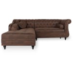 Canapé d'angle gauche Empire Vintage style Chesterfield