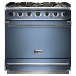 Falcon F900SDFCA/N 90cm Single Cavity Dual Fuel Range Cooker in China Blue and Nickel