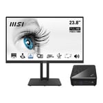 MSI Cubi N Mini PC + MSI MP242AP Full HD Monitor Bundle