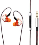 7Hz Salnotes Zero Hifi ¿¿couteurs Intra-Auriculaires De 10 Mm Dynamiques Iem Avec Diaphragme En M¿¿tal Composite, Cable Ofc 2 Broches D¿¿tachable (Orange, Avec Mic, 3.5Mm)