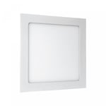 Algine Eco LED 12W 230V - fyrkantig, IP20, kallvit, takpanel, vit ram - Kulör : Kall