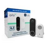 Arlo Essential 2K Video Doorbell & Chime White