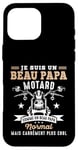 Coque pour iPhone 16 Pro Max Motard Beau Papa Moto Humour idée Cadeau Motorcycle Retraite