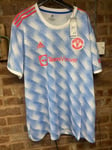 Manchester United Adidas Football 21/22 Away Shirt Men's UK 4XL NEW GM4621