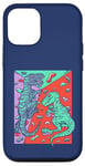 Coque pour iPhone 12/12 Pro T-Rex Rock Climbing Dino Bouldering