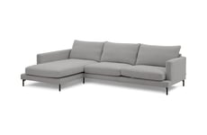 Sleepo - Olivia 4-sits Divansoffa Vänster Silver 297cm - Grå - Soffor