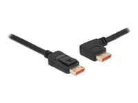 Delock - Displayport-Kabel - Displayport (Hane) Rak Till Displayport (Hane) Vänstervinklad - Displayport 1.4 - 5 M - 8K60 Hz (7680 X 4320) Stöd - Svart