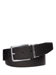 Tommy Hilfiger Denton Reversible Leather Belt, Black/Corporate