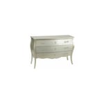 Commode 3 tiroirs en bois argenté - charmy gris